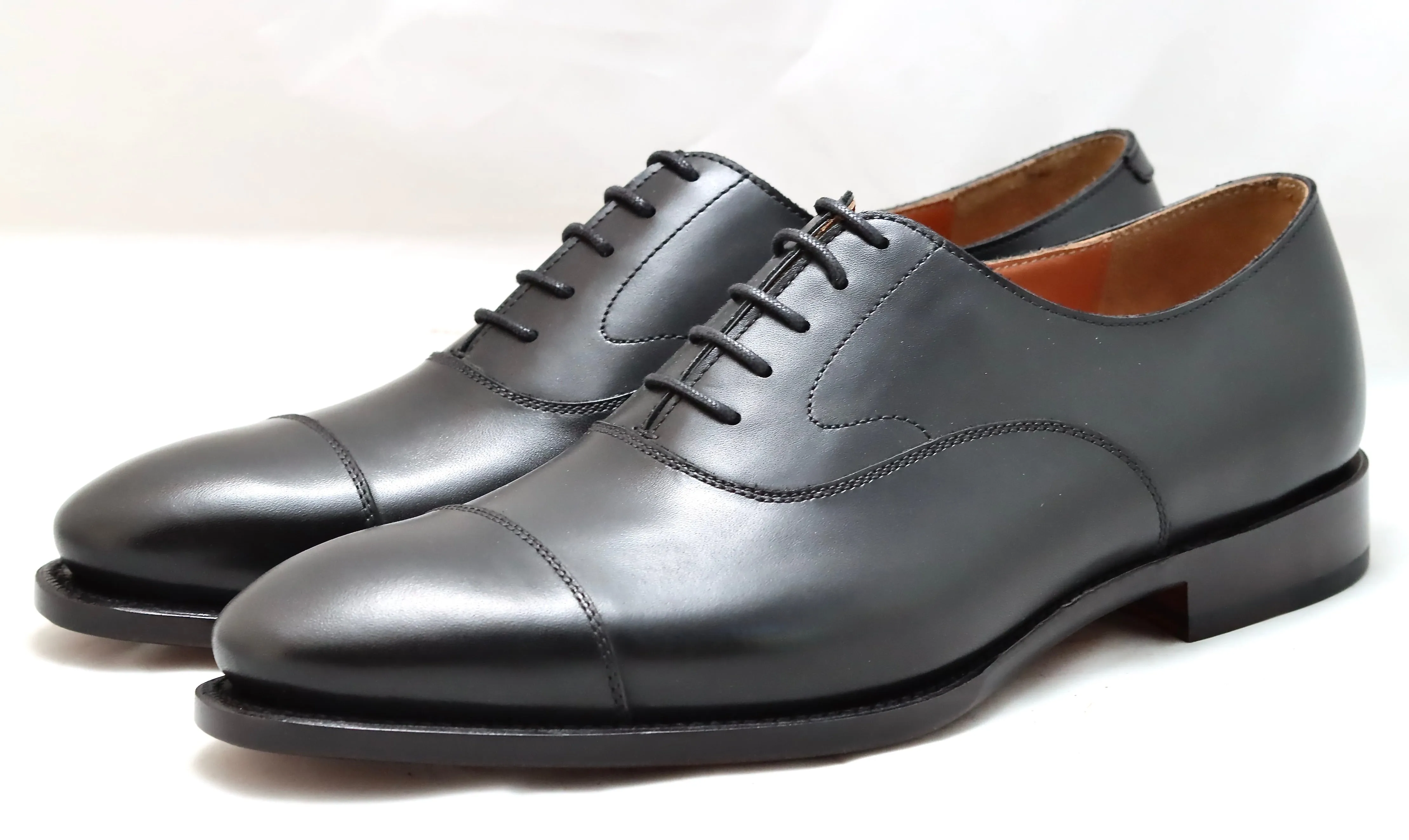 Oxford toecap |  Black  | Calf | wide fit