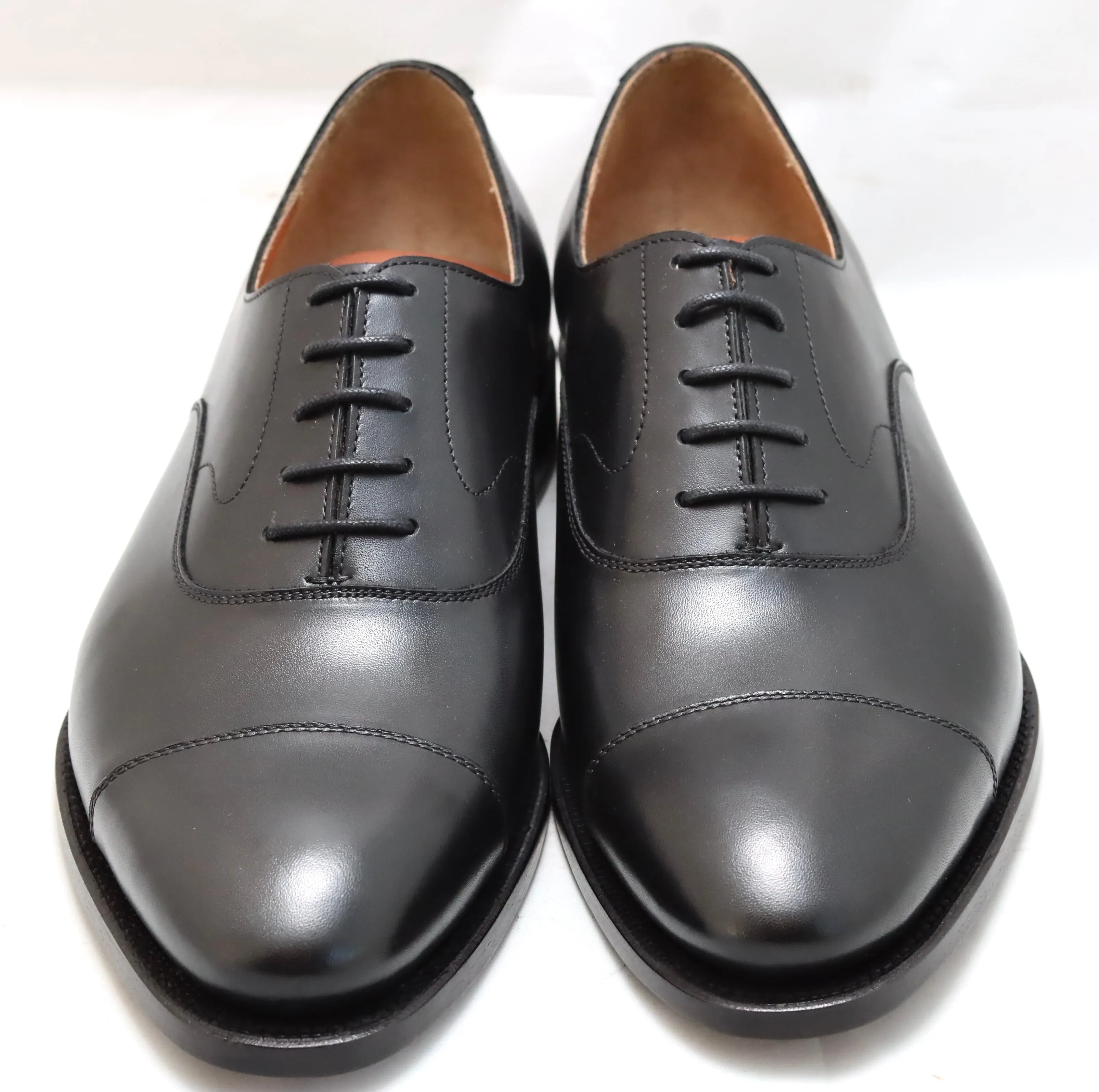 Oxford toecap |  Black  | Calf | wide fit