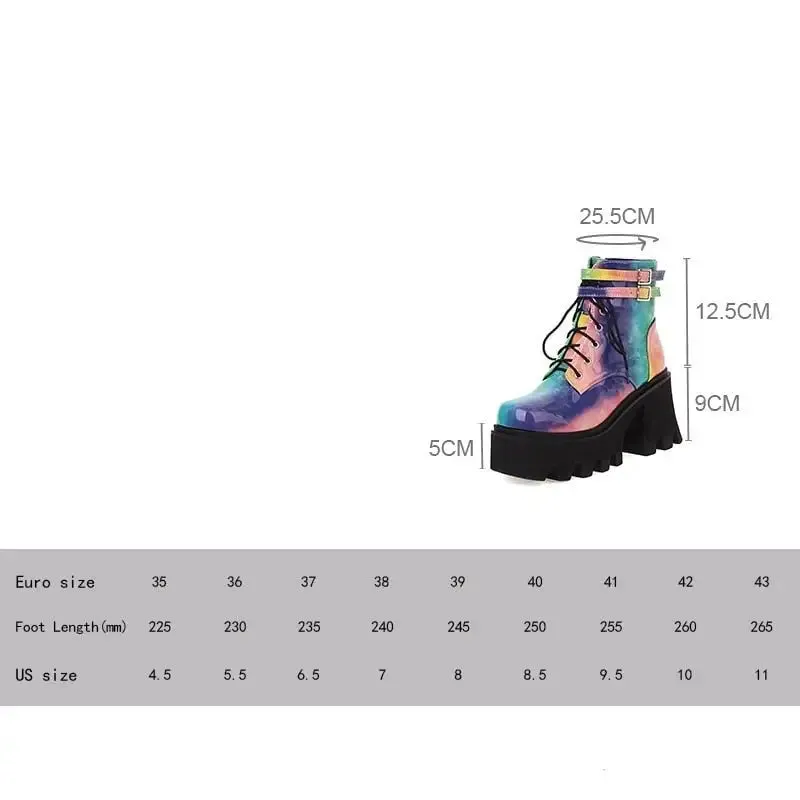 Patent Leather Ankle Chunky Boots with Square Heel and Back Zippers