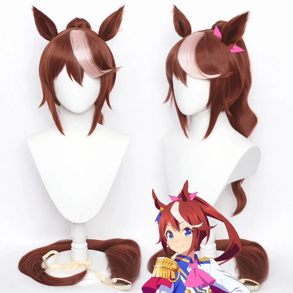 Pretty Derby Tokai Teio Cosplay Wig Heat Resistant Synthetic Hair Carnival Halloween Party Props