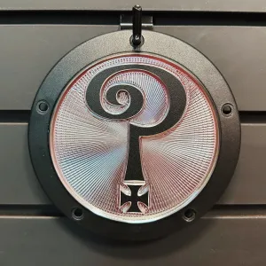 Question Mark M8 Softail Derby Cover - Matte Black   Aluminum