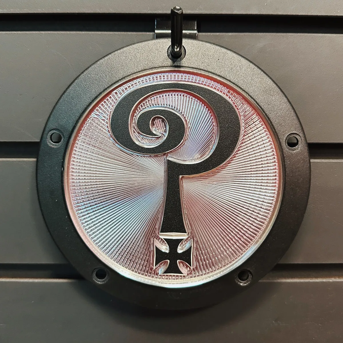 Question Mark M8 Softail Derby Cover - Matte Black   Aluminum