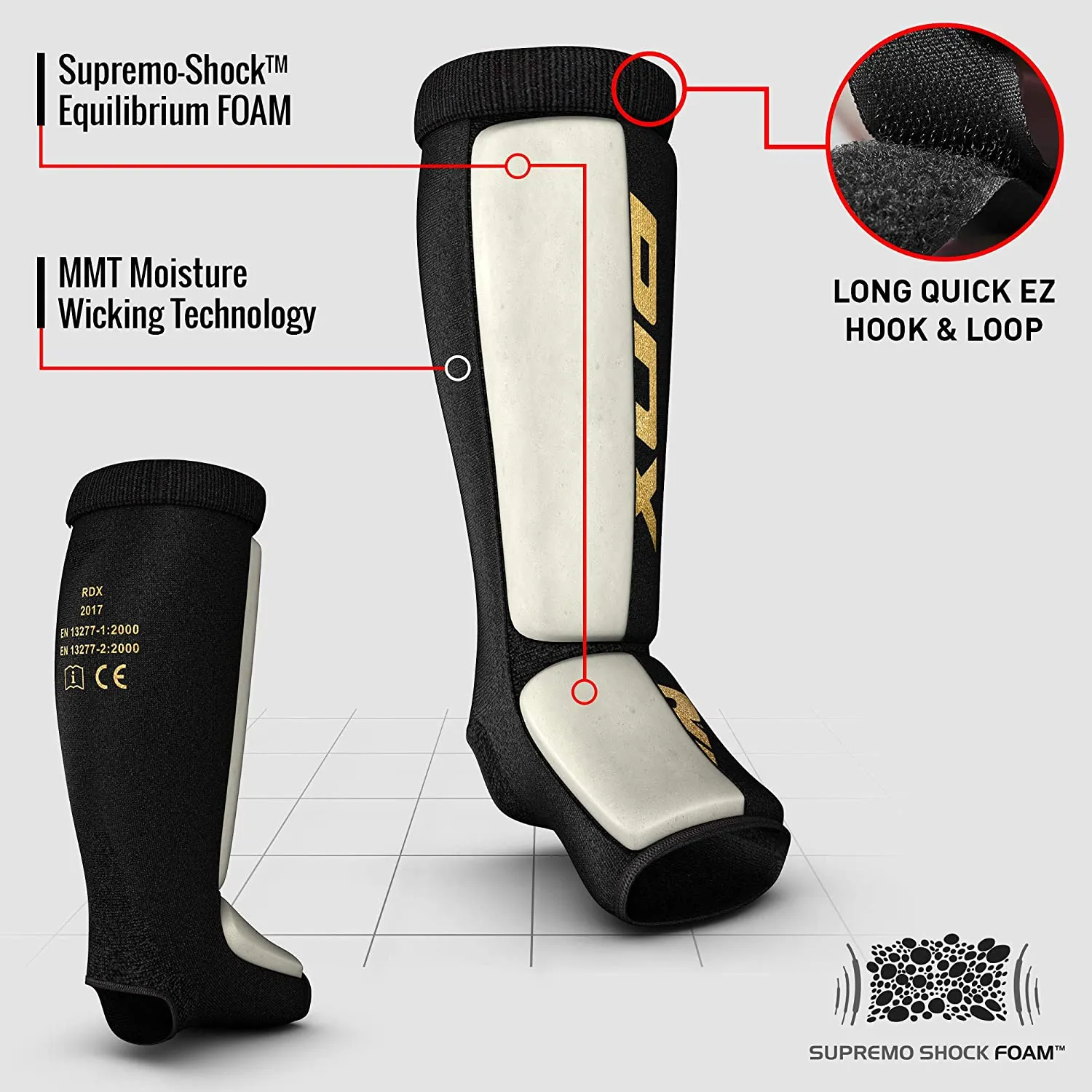 RDX GEL PADDED SOCK SHIN GUARDS