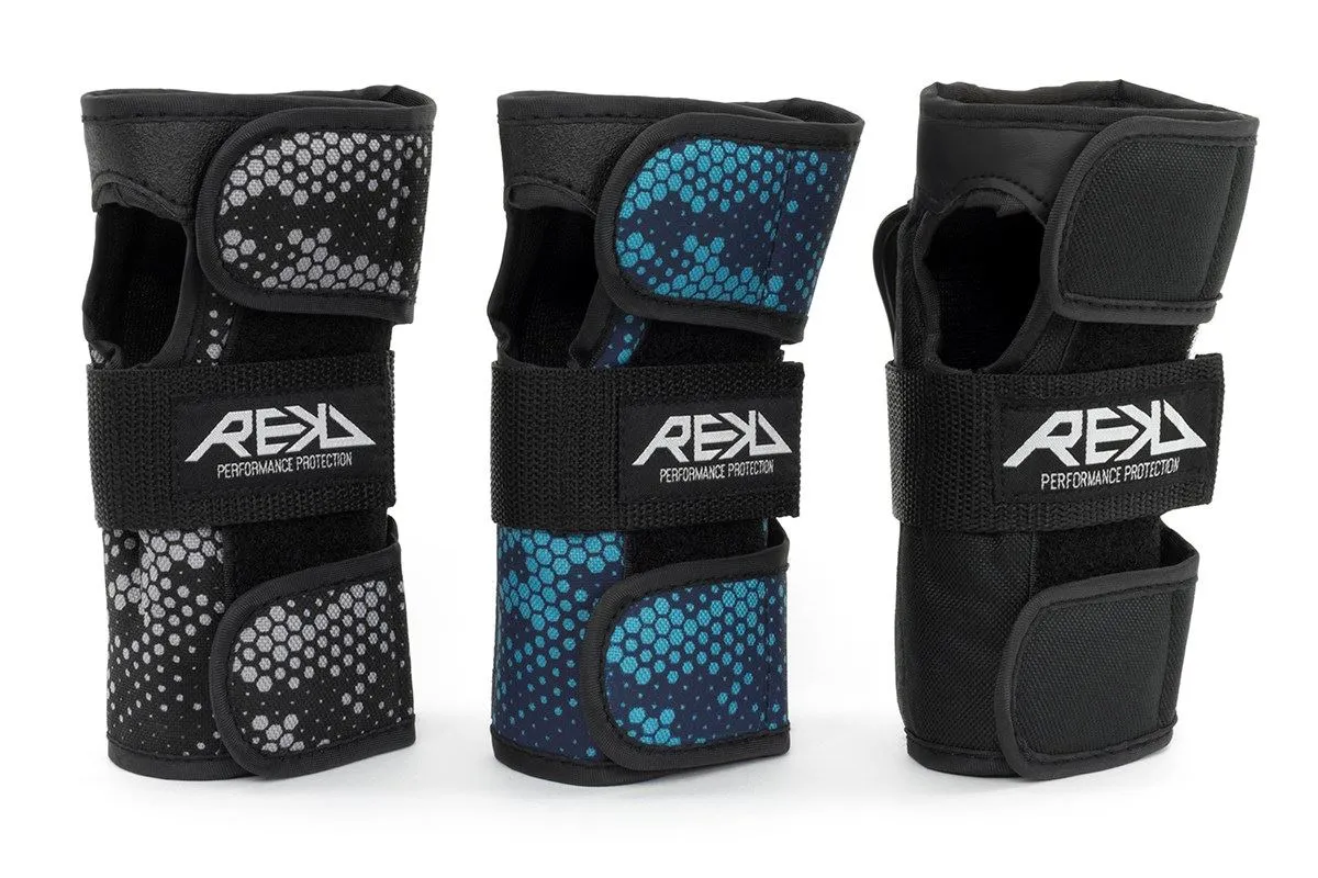 REKD Skateboard Skate Scooter BMX Wrist Guards - Black / Grey