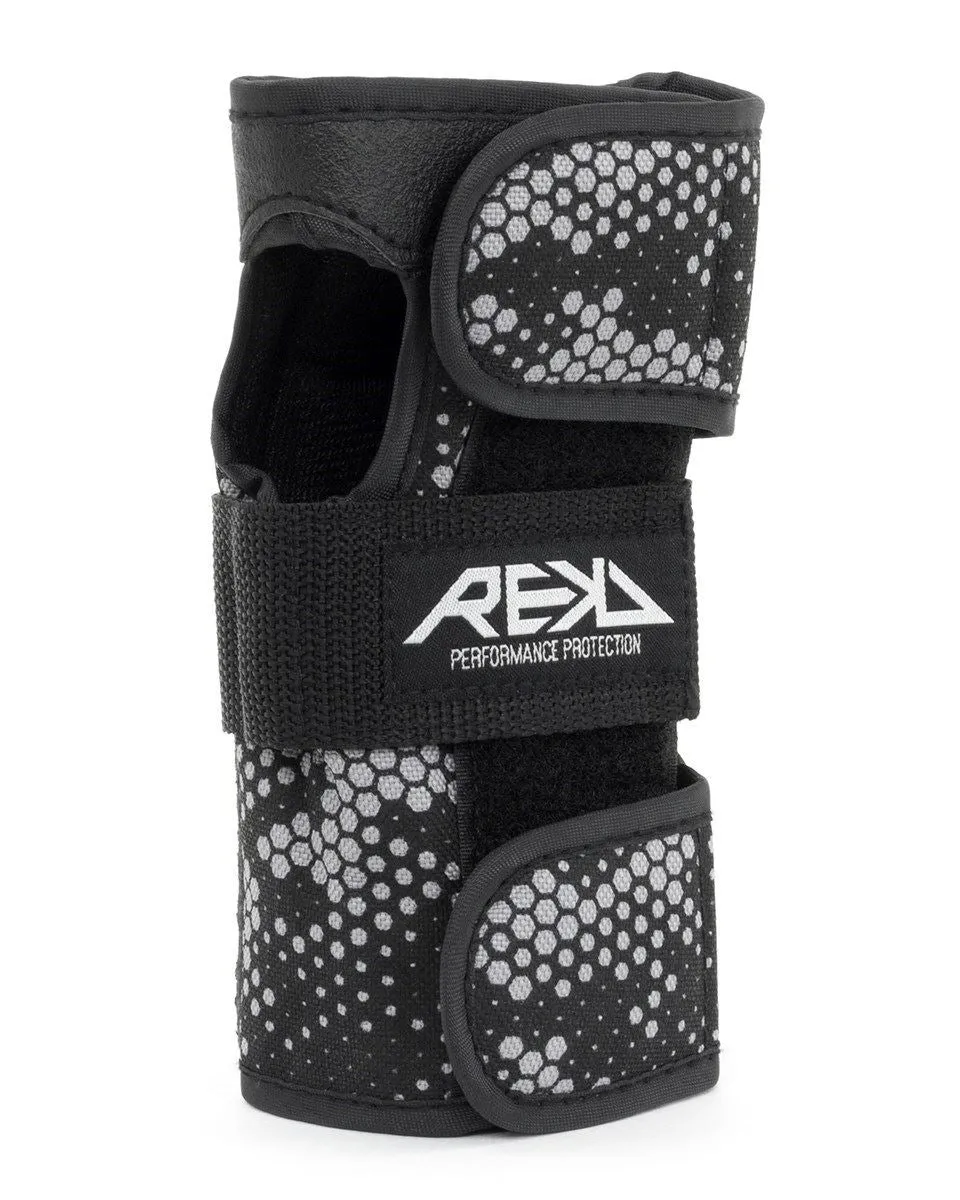 REKD Skateboard Skate Scooter BMX Wrist Guards - Black / Grey