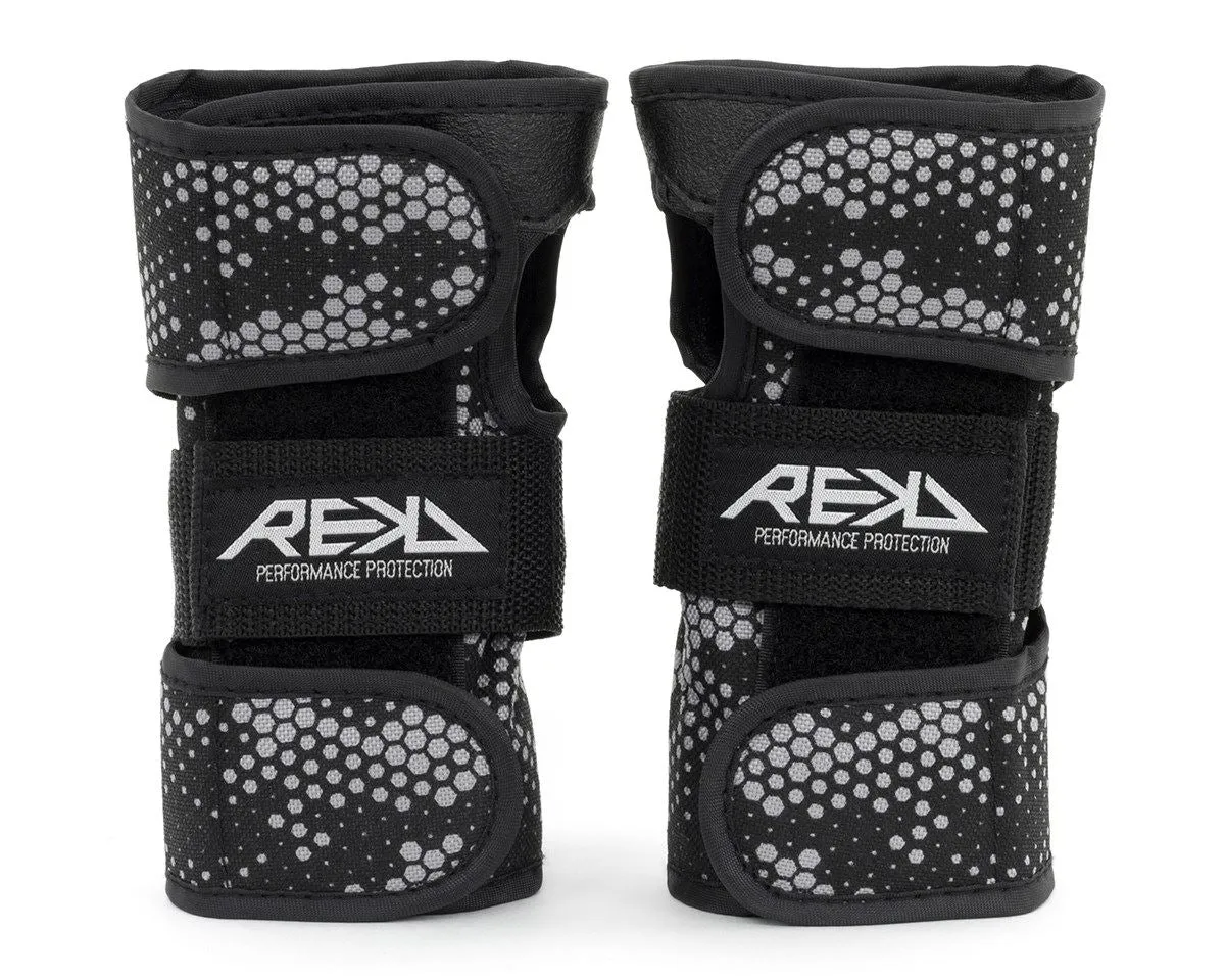 REKD Skateboard Skate Scooter BMX Wrist Guards - Black / Grey