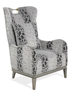 Remigny Antique Pewter Lounge Chair