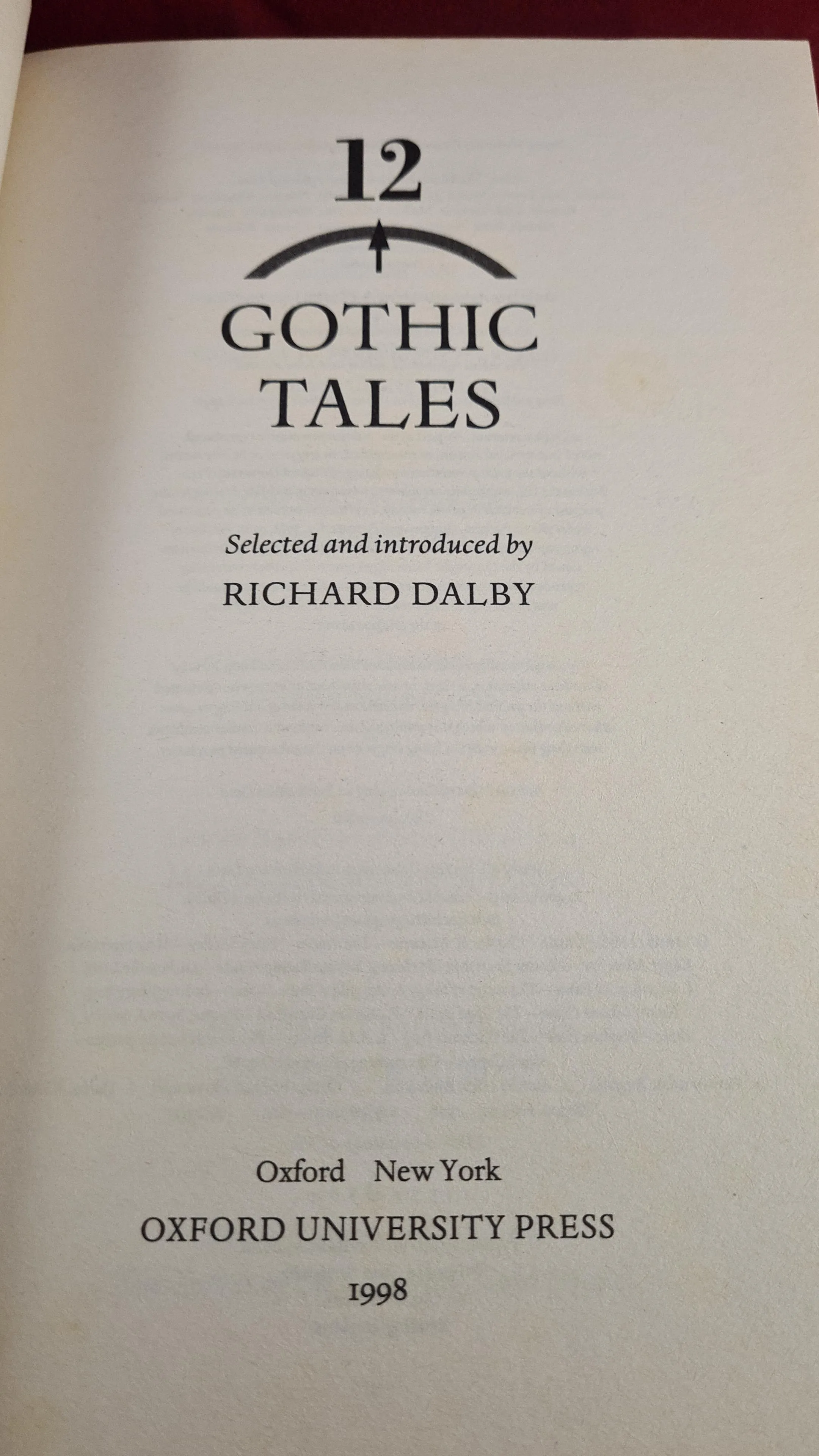 Richard Dalby - Twelve Gothic Tales, Oxford, 1998, Paperbacks