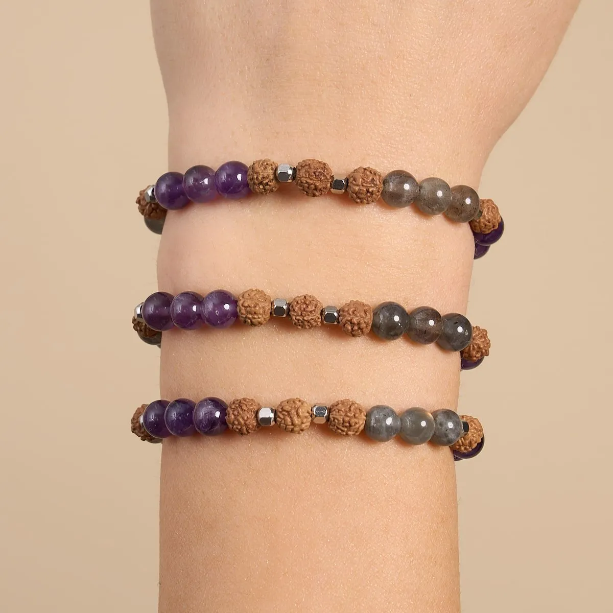Shaolin Monk | Gemstone Rudraksha |  Mala Bracelet