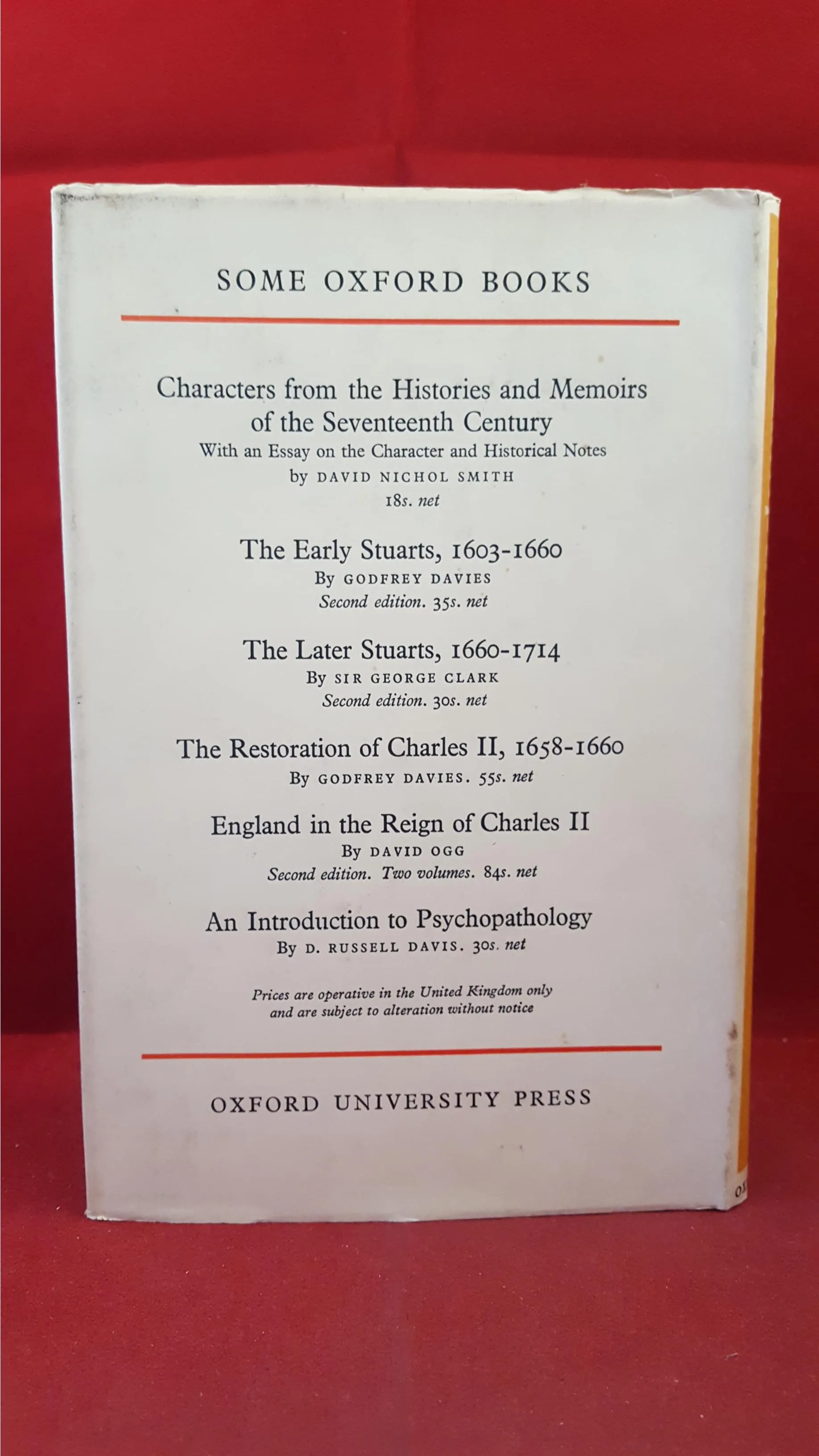Sir George Clark - The Campden Wonder, Oxford University, 1959