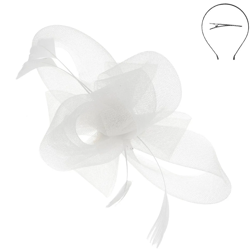 Small Mesh Ribbon Fascinator