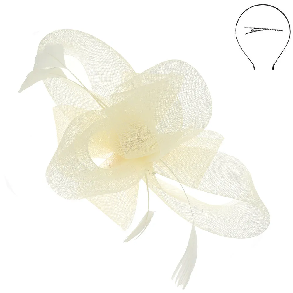 Small Mesh Ribbon Fascinator