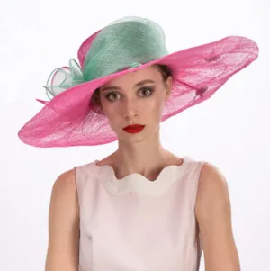 soft brim ~ fuchsia/ocean