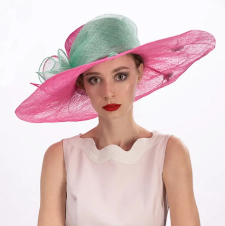soft brim ~ fuchsia/ocean