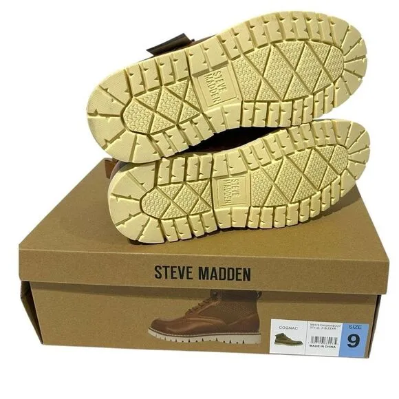 Steve Madden Men's Bleeker Boot Color Cognac Size 9