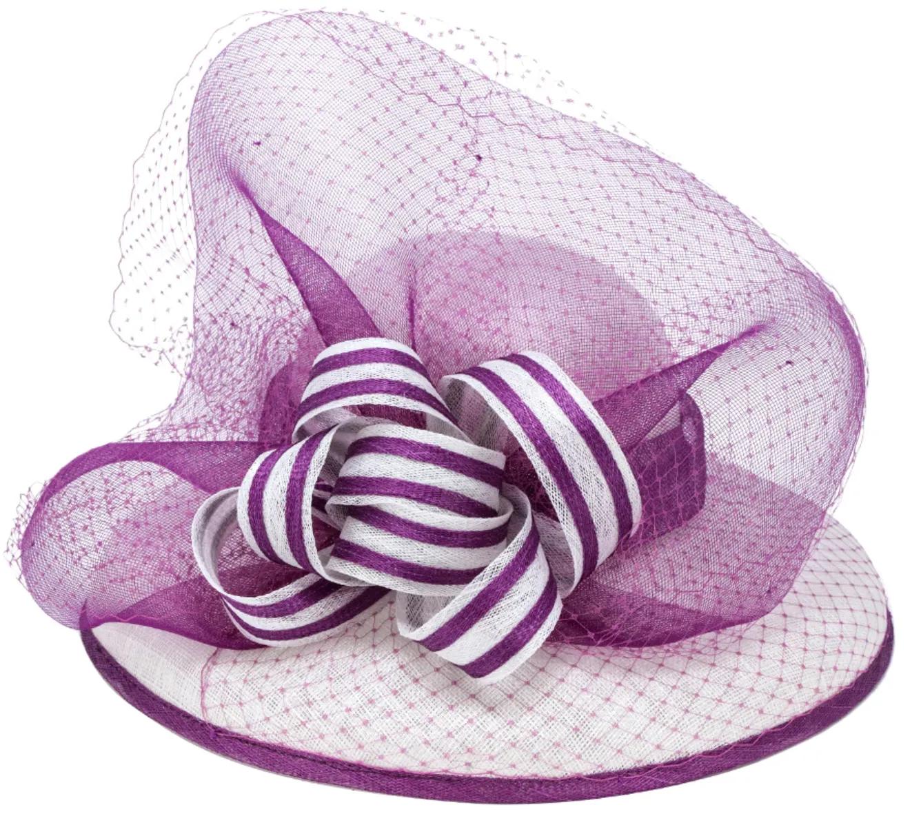 striped bows ~ white/purple