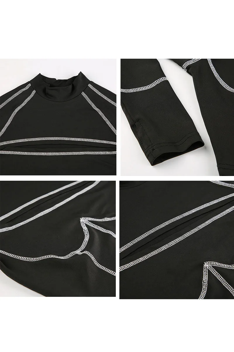 TG0540 Thumb Sleeve Crop Shirt