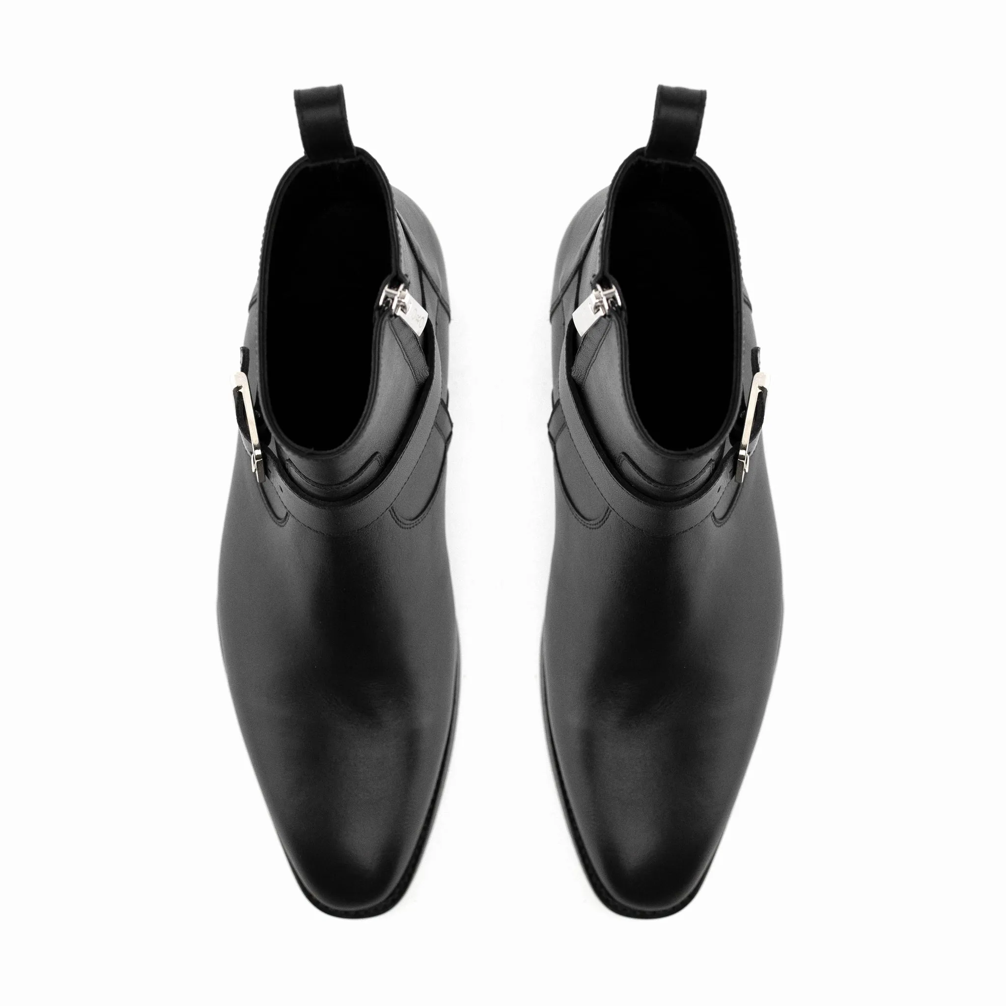 THE LEATHER MADRID STRAP BOOTS