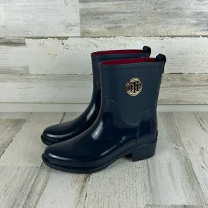 Tommy Hilfiger womens sz 5 navy blue ankle rain boots new