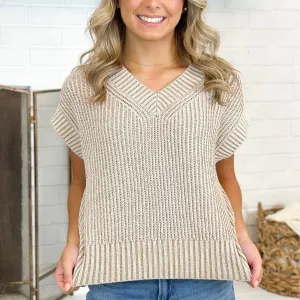 Versatile Ribbed Knit Sweater Vest