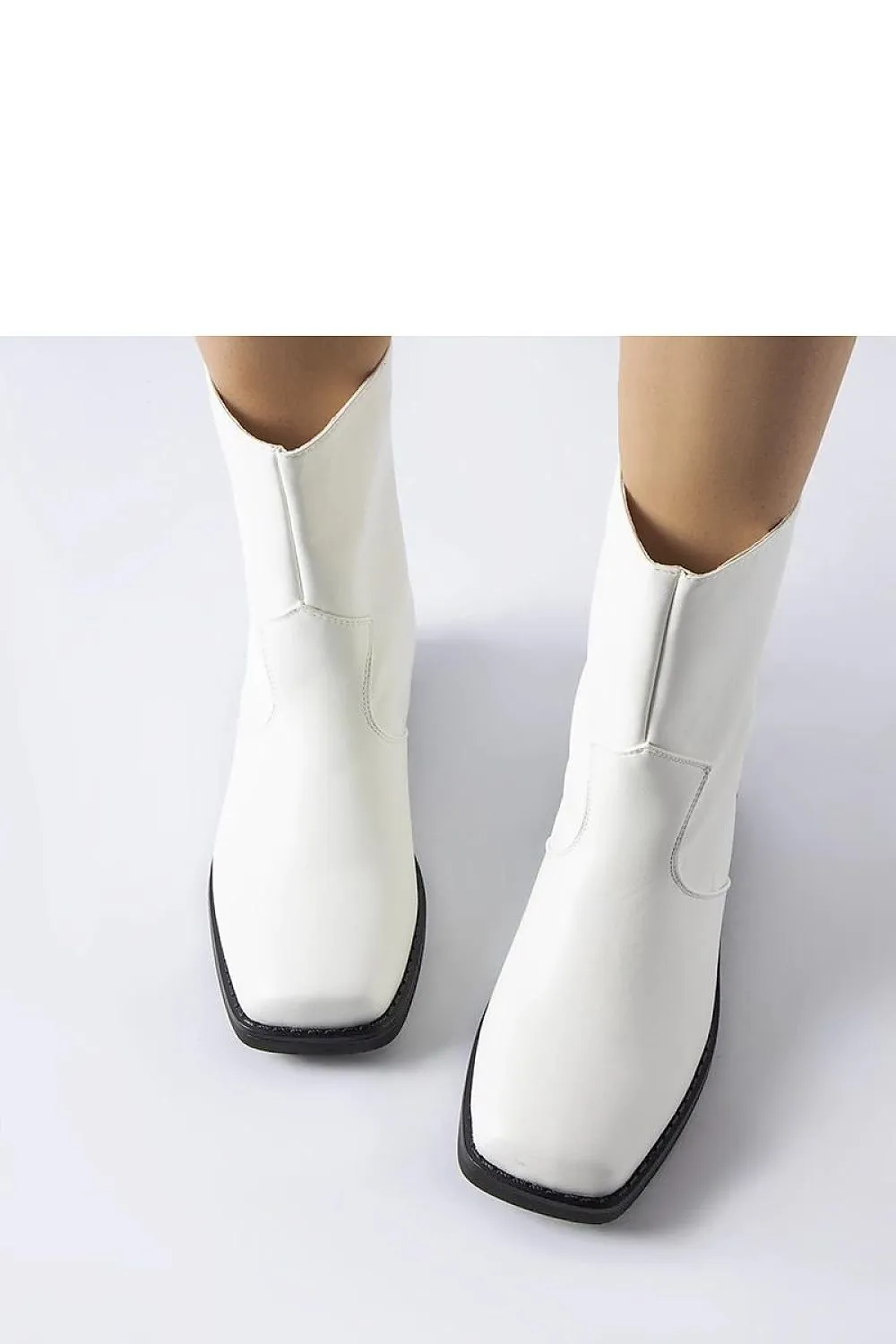 White ankle boots