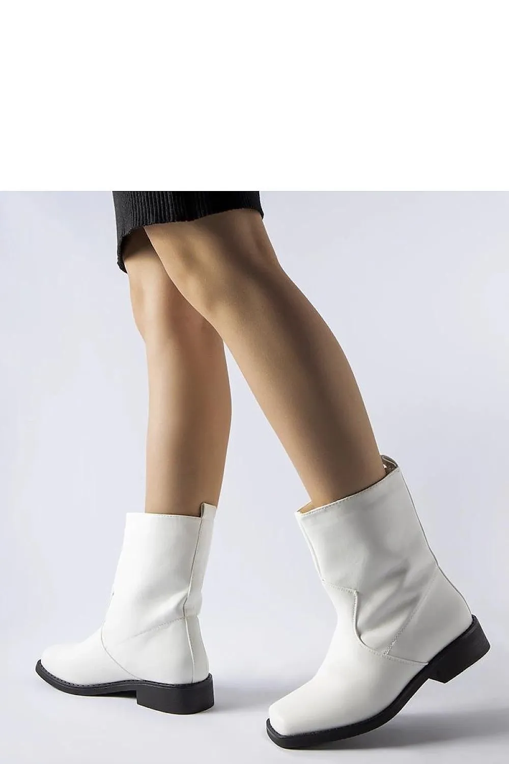 White ankle boots
