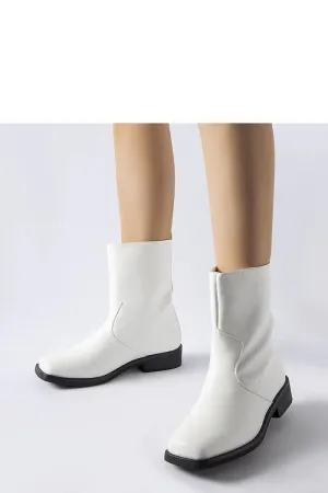 White ankle boots