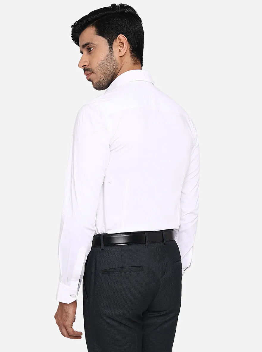 White Solid Slim Fit Party Wear Shirt | Wyre