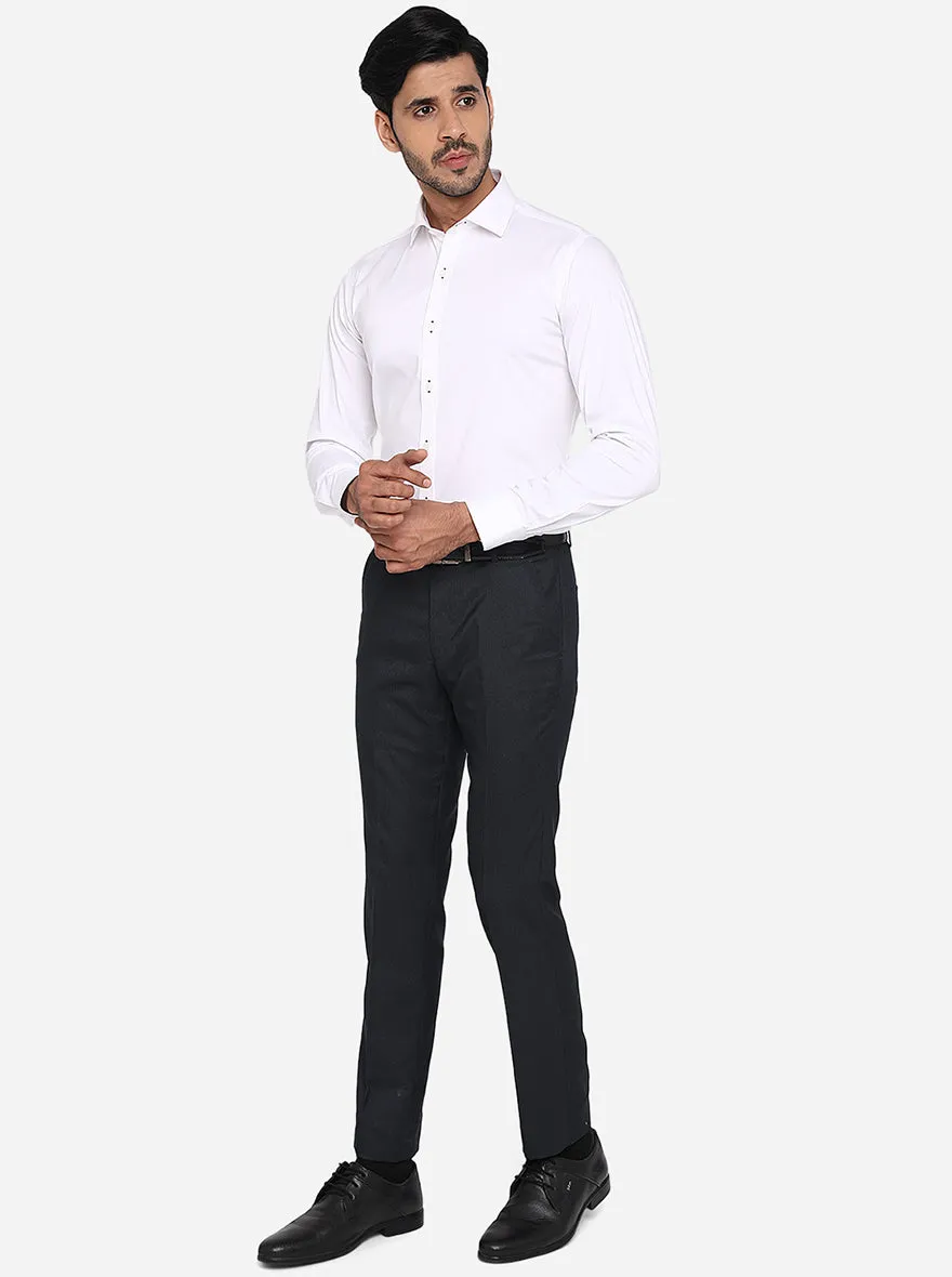 White Solid Slim Fit Party Wear Shirt | Wyre