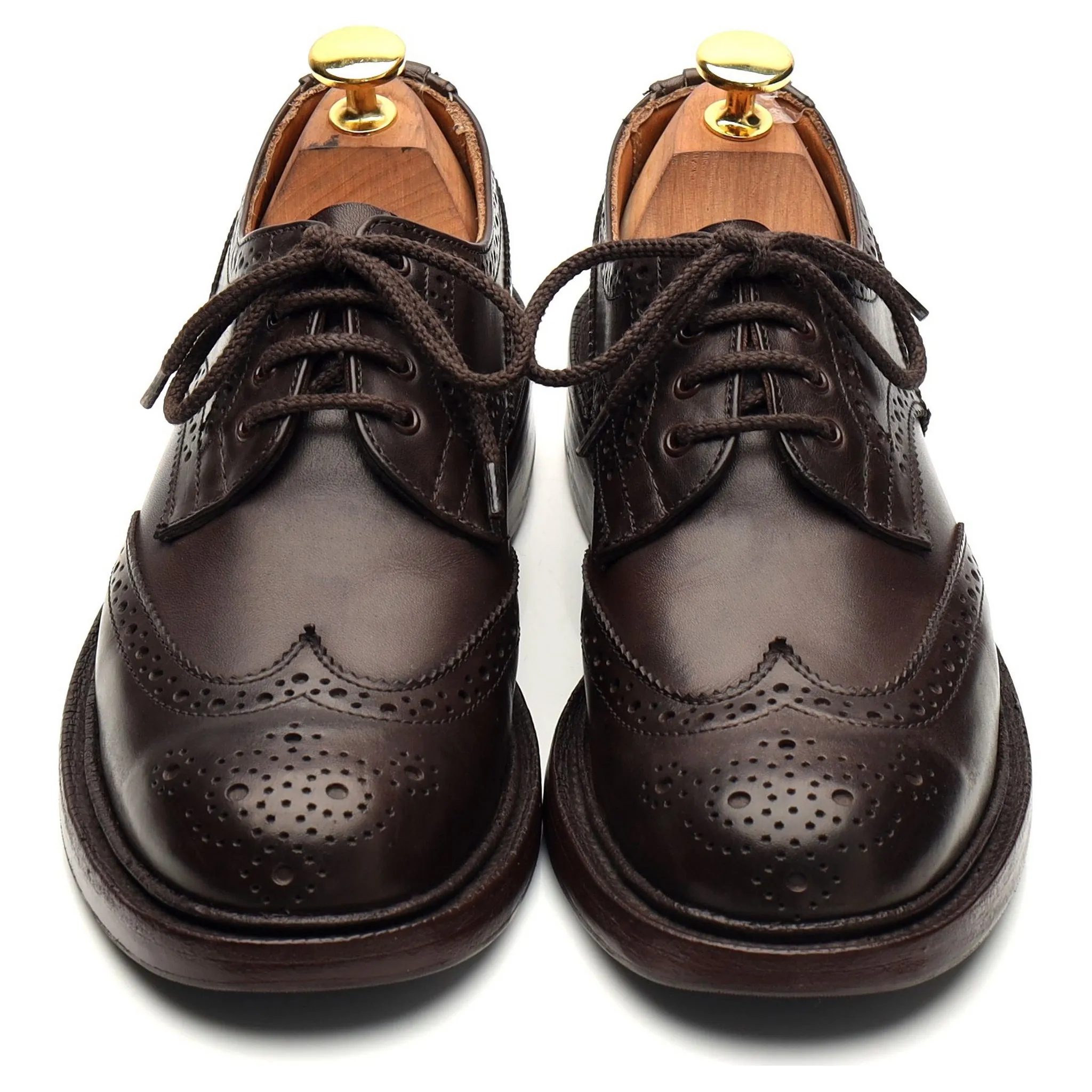 Women's 'Anne' Dark Brown Leather Derby Brogues UK 4