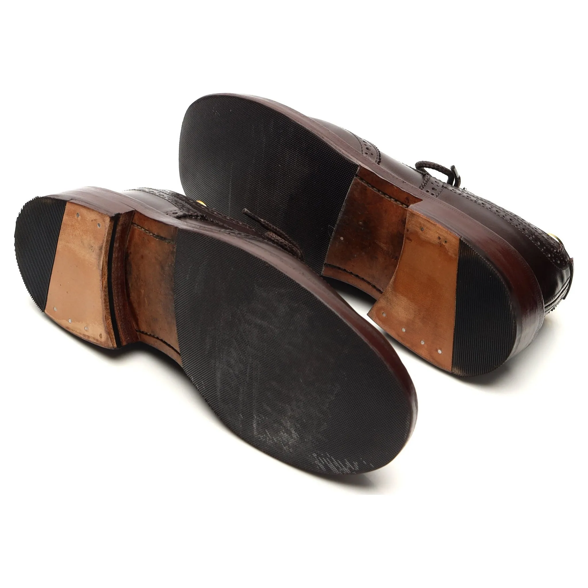Women's 'Anne' Dark Brown Leather Derby Brogues UK 4