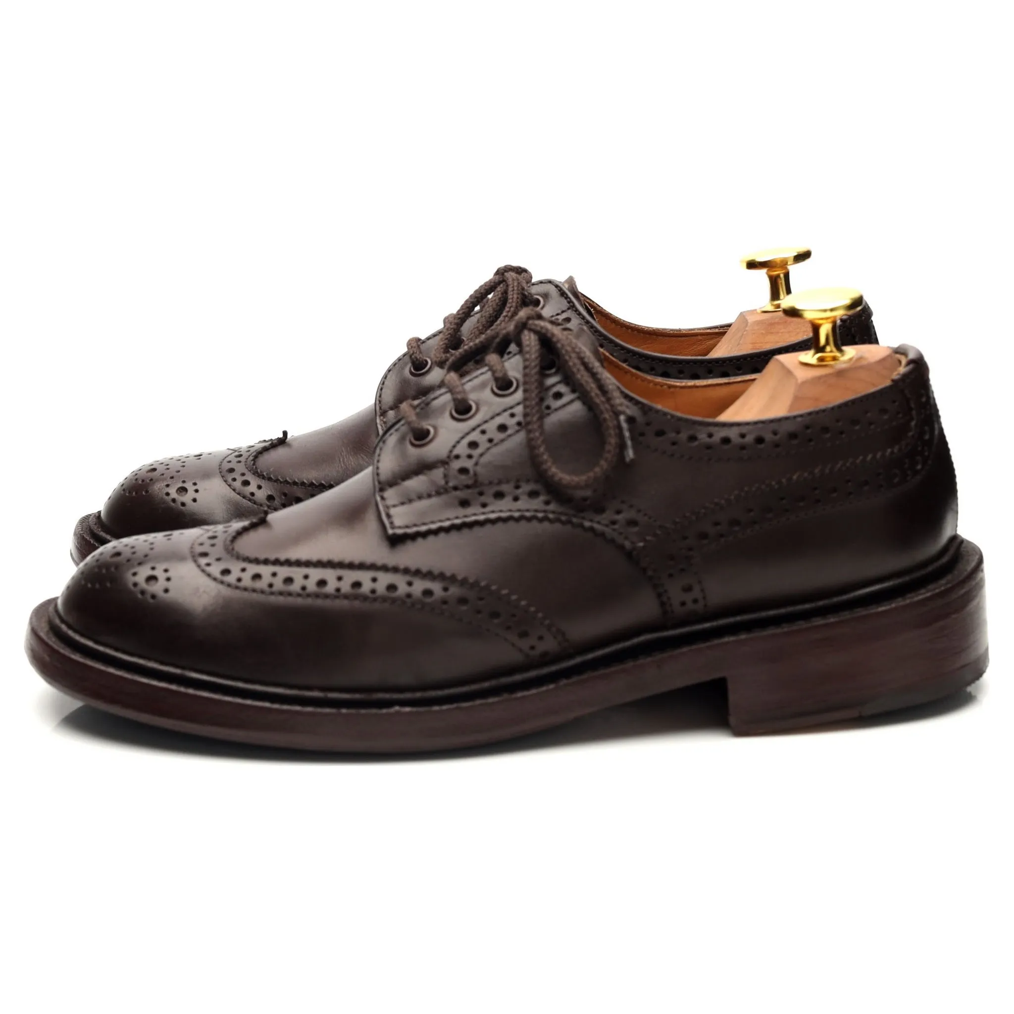Women's 'Anne' Dark Brown Leather Derby Brogues UK 4
