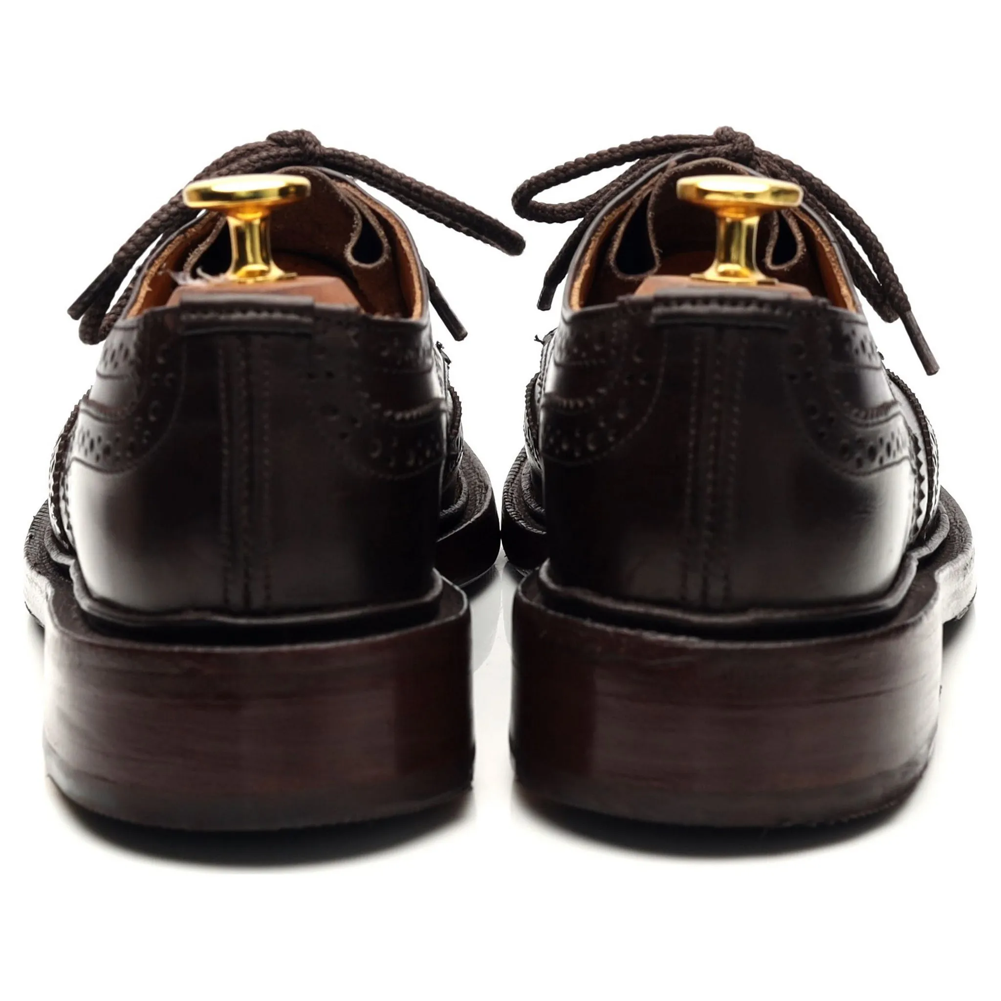 Women's 'Anne' Dark Brown Leather Derby Brogues UK 4
