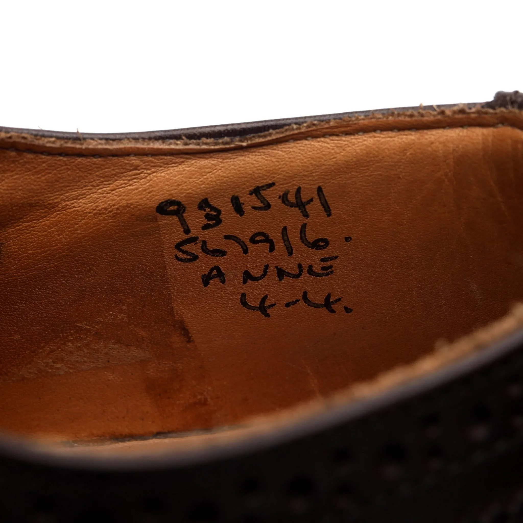 Women's 'Anne' Dark Brown Leather Derby Brogues UK 4