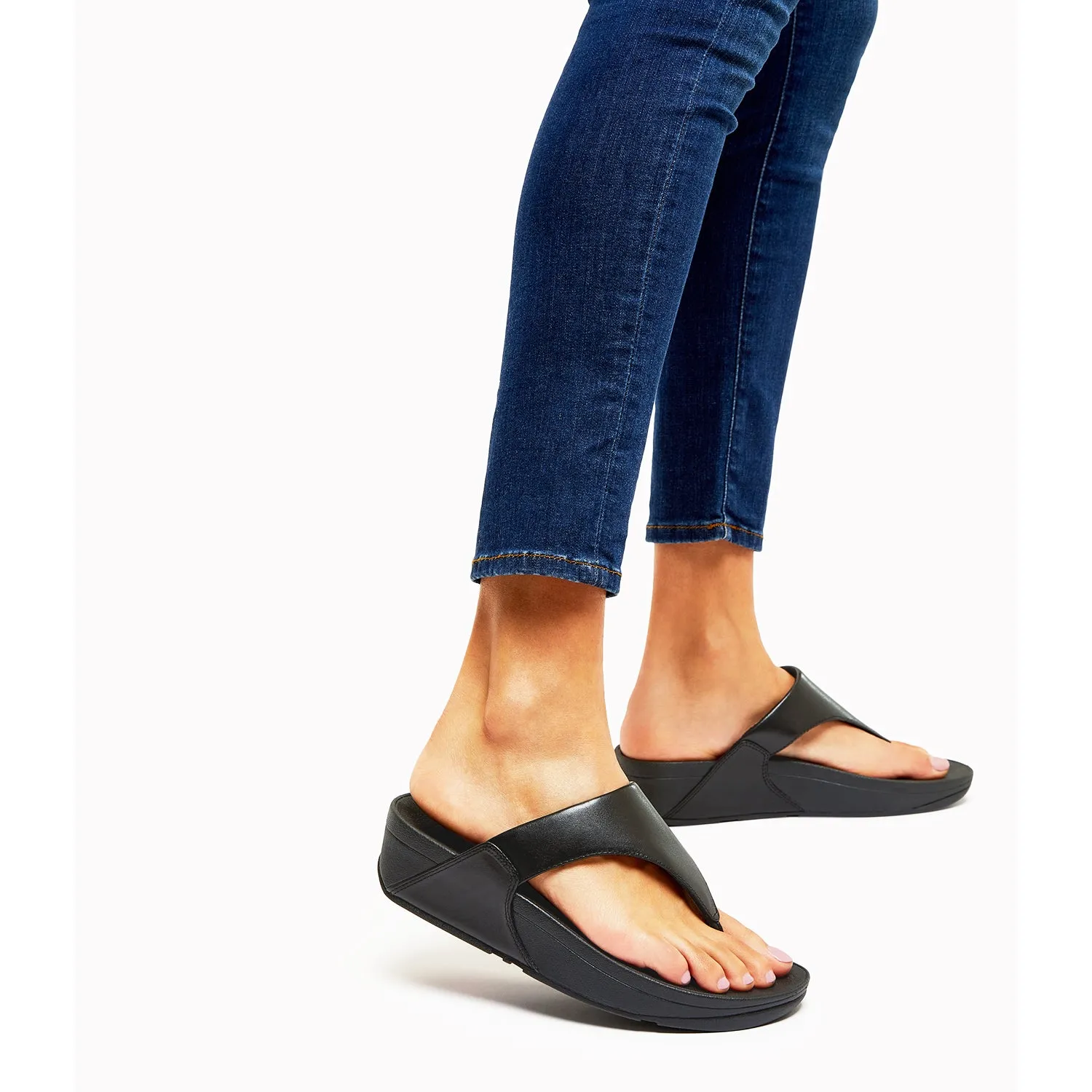 Women's FitFlop Lulu Black Leather